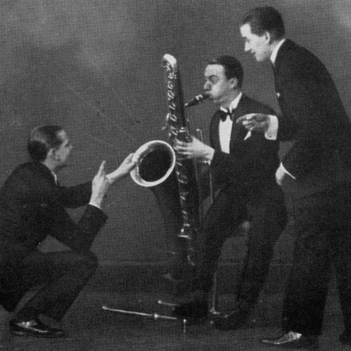 De tre musikere i trioen We three fotograferet omkring 1927.