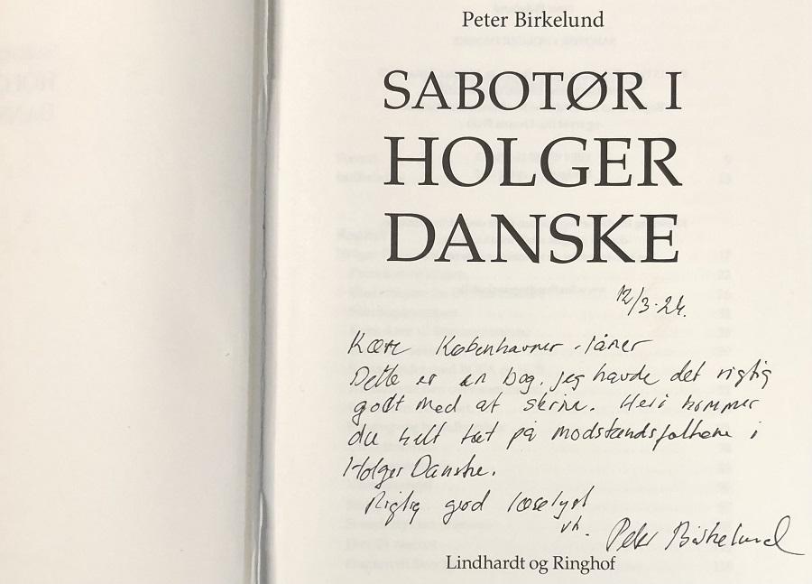 Bog signeret af Peter Birkelund