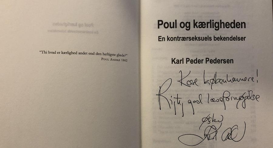 Bog af Karl Peder Pedersen med hilsen til københavnere