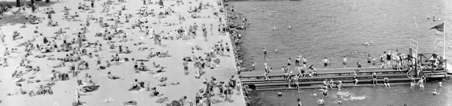 Foto fra Bellevue Strand i 1936